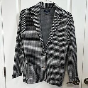 Chaps Black and White Knit Fabric